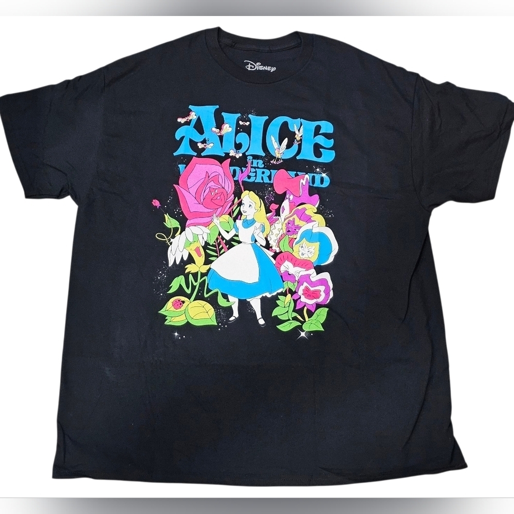 Disney Adult Alice in Wonderland Mostly Mad Tea Party Shirt. Size XL, New! - Picture 2 of 3